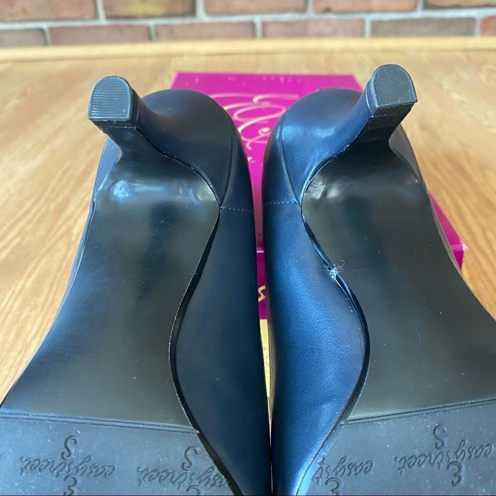 Easy Street Navy Chiffon Pumps 2" Heel Size 7 - Picture 12 of 13